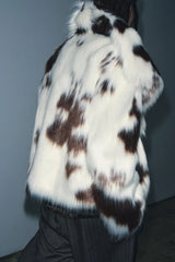 Women Animal Print Plush Coat | Loose | Warm | Thick Fur Jacket