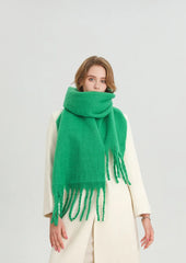 Women Warm Winter Cashmere Scarf | Thick Soft Tassel Shawl | Long Poncho | Echarpe | Pashmina