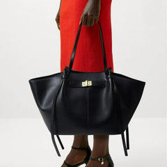 Women Large-Capacity Hand Bag | Metal Lock | Tote Bag | Shoulder Bag