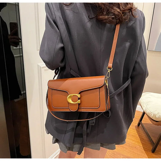 Women Leather Shoulder Bag | Underarm Bag | Crossbody Bag | Square Bag