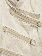 Women Napoleon Jacket | Casual Short Coat | Asymmetrical | Double-Breasted | Long Sleeves | Stand Collar Jacket
