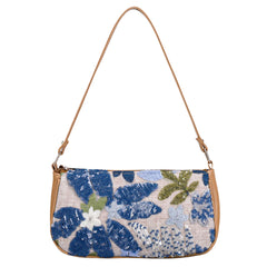 Women Sequin Embroidery Underarm Bag | Flower Pattern Shoulder Bag | Summer Beach Handbag