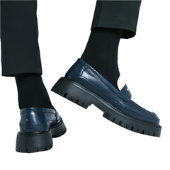 Men Handmade Leather Shoes | Men Platform Loafers | Moccasin