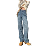 Women High Waisted Jeans | Loose Wide Leg Straight Jeans