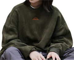 Unisex Fleece Oversized Sweatshirt | Chamois Leather O-Neck Pullover