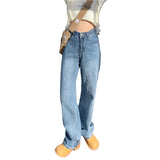 Women High Waisted Jeans | Loose Wide Leg Straight Jeans