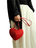 Women Heart Shaped Luxury Leather Designer Handbag | Small Shoulder Bag