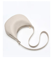 Women Shoulder Bag | Leather Crescent Underarm Bag | Minimalist Crossbody Bag