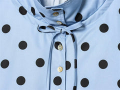 Women Polka Dot Jacket | Long Sleeve | Loose Coat