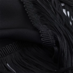 Women Long Satin Top | Fringe | Tassel | Sleeveless Top