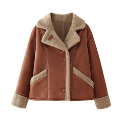 Women Brown Fur Jacket | Shearling Jacket