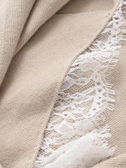 Women Slim Lace Knit Cardigan | Spring | Elegant V-Neck | Long Sleeve | Knitted Sweater