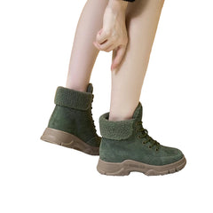 Women Genuine Leather Snow Boots | Winter Shoes | Non-Slip Ankle Boots