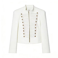 Women Napoleon  Jacket | Single Breasted  | Cropped Jacket | Short Coat