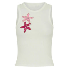 Women Summer Sequin Bead Top | Sleeveless Vest | Beach Holiday