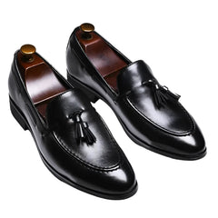 Man Tassel Italian Leather Loafers