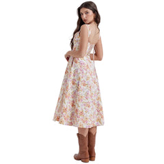 Women Floral Print Long Dress | Corset Dress | Casual Party Dress