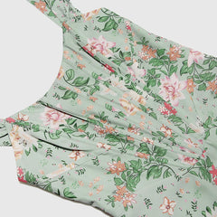Women Floral Print Long Dress | Corset Dress | Casual Party Dress