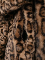 Women Winter Animal Print | Warm Fur Coat | Long Sleeve Lapel Coat | Leopard Print Coat
