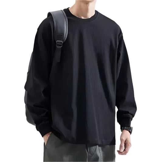 Men Casual Cotton Long Sleeve Shirt | Classic Loose Fit