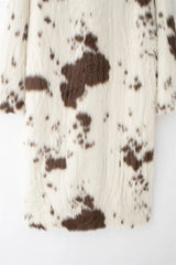 Women Winter Animal Print Fur Coat | Thick Warm Long Coat