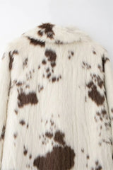 Women Winter Animal Print Fur Coat | Thick Warm Long Coat