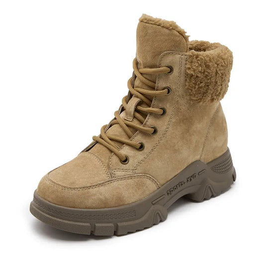 Women Genuine Leather Snow Boots | Winter Shoes | Non-Slip Ankle Boots