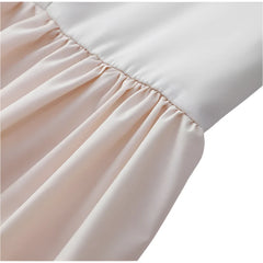 Women Sleeveless Midi Dress | Plain White Summer Dress | Backless Slim Pleated Hem Dress