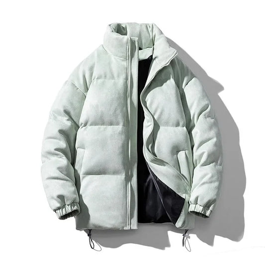 Men Warm Puffer Jacket | Windbreaker | Chamois Leather Cotton-Padded Jacket