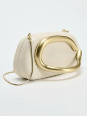 Women Gold Closure Box Clutch Bag | Party Clutch