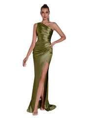 Women Evening Maxi Dress | Wedding Party Dress | One Shoulder Cocktail Dress