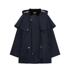 Women Removable Hooded Coat | Loose | Long Jacket | Casual Waterproof Trench Coat | Cape Jacket