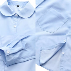 Women Long Sleeve Blouse Shirt | Formal Turn-down Collar Minimalist Top