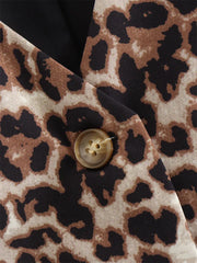 Women Leopard Print Waistcoat | V-Neck Sleeveless Vest