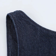 Women Denim Dress | Backless Mini Dress | Evening Dress