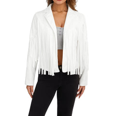 Women Cropped Spring Fringe Jacket | Tassel Jacket