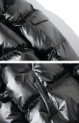 Unisex Metallic Warm Winter Jacket | Thick Waterproof Puffer Jacket | Windproof Jacket