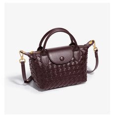 Women Woven Shoulder Bag | Small Dumpling Bag | Bucket Bag | Crossbody Bag | Lunch Box Bag
