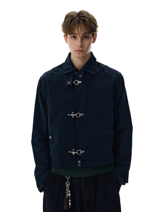 Unisex Lobster-Clasp Deck Jacket | Retro Gothic | Aircraft Button Jacket | Vintage Casual Jacket | Y2K