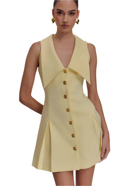 Women V-Neck Mini Dress | Sleeveless | Summer | Elegant | Party Dress