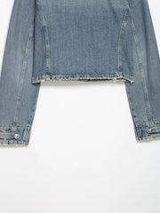 Women Napoleon Coat | Full Sleeves | Spring Jacket | Military Blazer | Denim Jacket