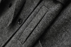 Women Wool Coat With Belt | Double Breasted | Woolen Coat | Trench Coat