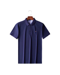 Men Summer Short Sleeved Cotton Polo Shirt | Business Casual Breathable T-Shirt