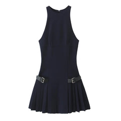 Women Buckle Strap Mini Dress | Off the Shoulder Mini Dress