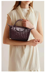 Women Woven Shoulder Bag | Small Dumpling Bag | Bucket Bag | Crossbody Bag | Lunch Box Bag