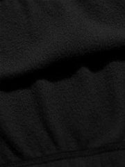 Men Black Hoodie | Fuzzy Polar Fleece Sweatshirt | Embroidered Turtleneck Zipper Pullover