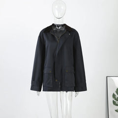 Women Removable Hooded Coat | Loose | Long Jacket | Casual Waterproof Trench Coat | Cape Jacket