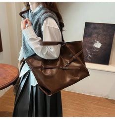 Women Tote Bag | Retro Leather Shoulder Handbag | Y2K Handbag