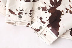 Women Animal Print Jacket | Long Sleeve | Autumn Jacket