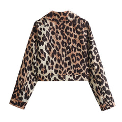Women Vintage Leopard Print Jacket | Animal Print Jacket